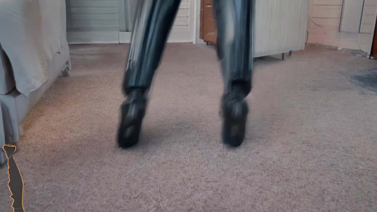 Second attempt: the constraints worked (one robot, on the floor) but the camera zoomed to a close-up of just the legs and feet.